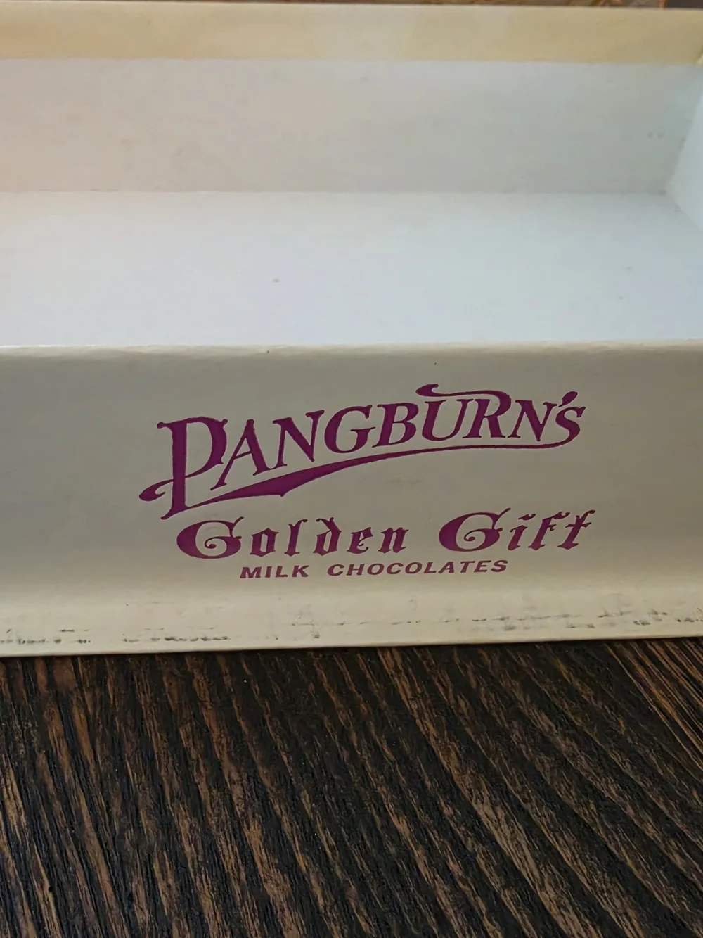 Vintage Pangburn's Golden Gift Milk Chocolates Candy Box Fort Worth Texas 1950s